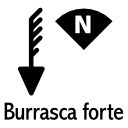 Vento burrasca forte n nero