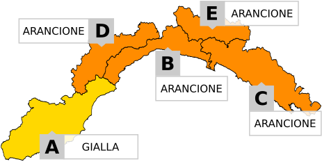 LIVELLI DI ALLERTA MASSIMI - Seleziona la zona per validità e dettagli