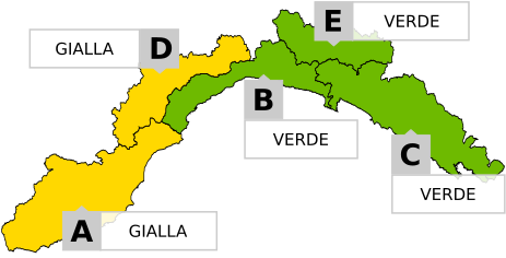 LIVELLI DI ALLERTA MASSIMI - Seleziona la zona per validità e dettagli