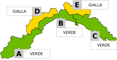 LIVELLI DI ALLERTA MASSIMI - Seleziona la zona per validità e dettagli
